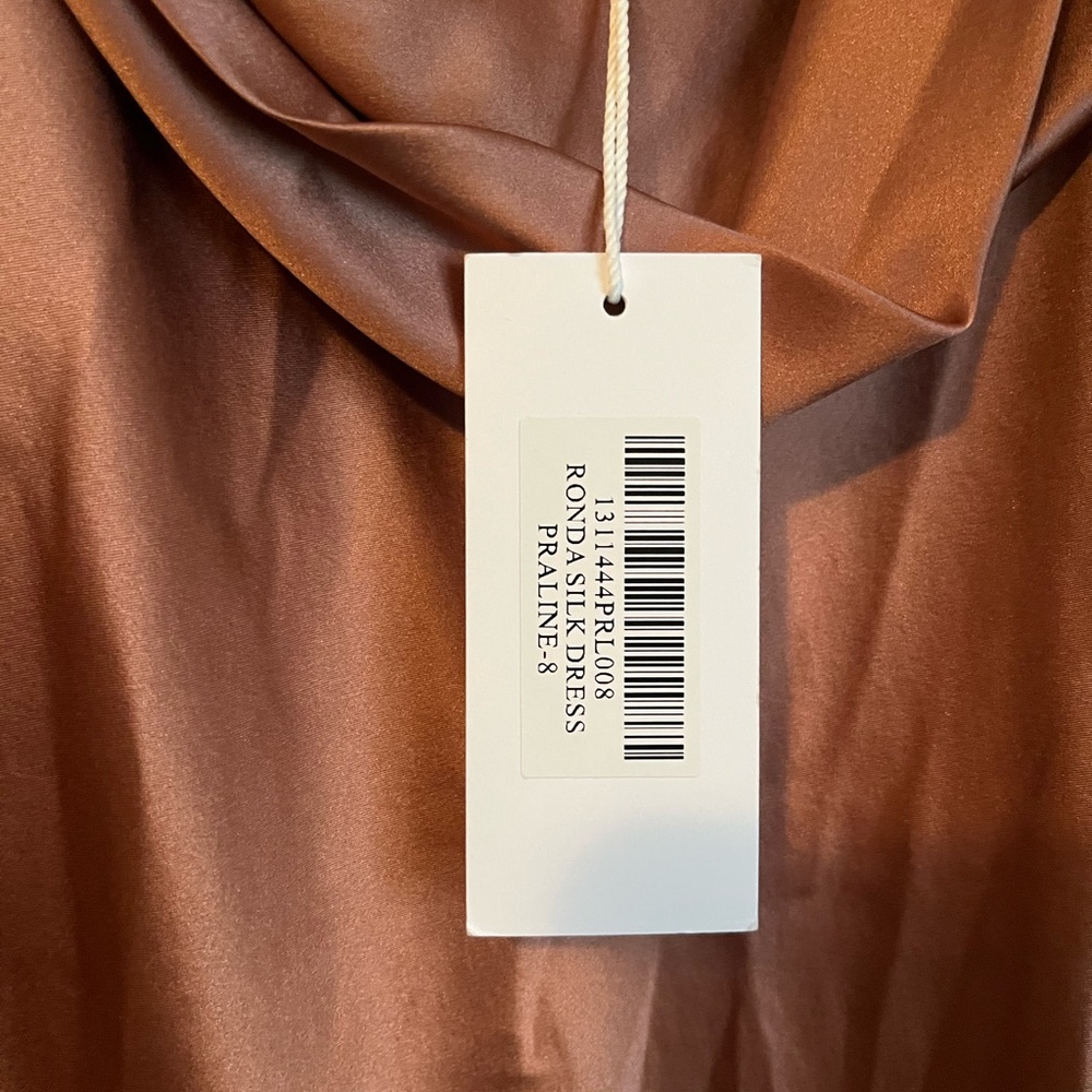 Reformation Ronda Silk Dress Size 8 - Praline - Picture 8 of 10